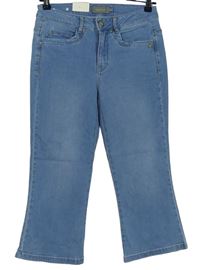 Dámske svetlomodré capri bootcut rifle zn. Dranella