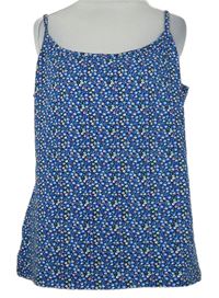 Dámský modrý kytičkovaný top M&S