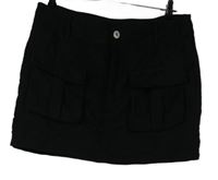 Dámska čierna menšestrová sukňa s vreckami Shein