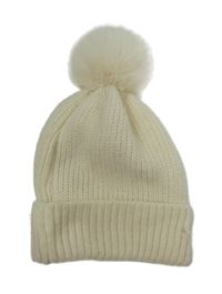 Dámská smetanová pletená čepice s bambulí Quiz 