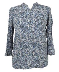 Dámská bílo-modrá vzorovaná halenka Esprit 