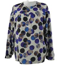 Dámská béžovo-fialová puntíkovaná halenka First Avenue 