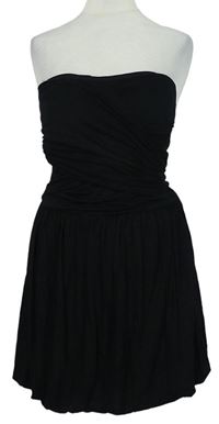 Dámske čierne nařasené korzetové šaty Warehouse