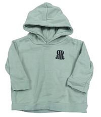 Svetlozelená mikina s výšivkou a kapucňou River Island