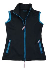 Čierno-modrá športová thermo vesta