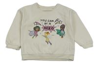 Smetanová mikina s obrázkem F&F