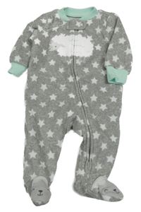 Šedý fleecový overal s hvězdami a ovečkou Carter's