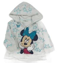 Bílo-modrá mikina s hvězdičkami, Minnie a kapucí