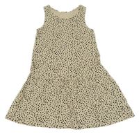 Smotanové bavlnené vzorované šaty H&M