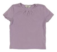 Lila crop tričko H&M
