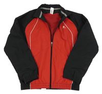 Černo-červená šusťáková sportovní bunda Domyos