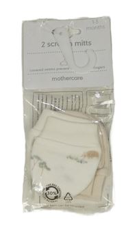 Nové - 2x Smetanové rukavice + s obrázky Mothercare