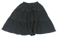 Antracitová mačkaná sukňa H&M