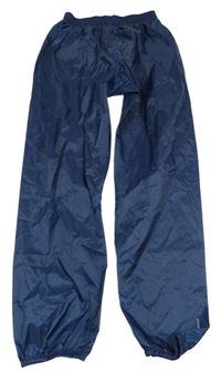 Tmavomodré vodeodolné cuff nohavice Quechua