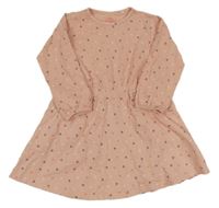 Svetloružové bodkovaná é bavlnené šaty Topolino