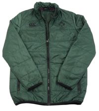 Tmavozelená šušťáková prešívaná zateplená bunda Canterbury