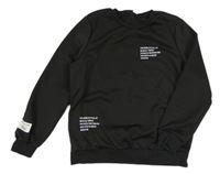 Čierna mikina s nápismi SHEIN