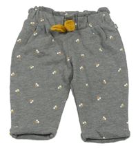 Sivé melírované tepláky s třešněmi Obaibi