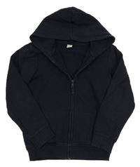 Čierna prepínaci mikina s kapucňou Tu