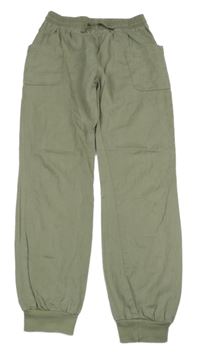 Světlekhaki cuff nohavice s vreckami Denim Co.