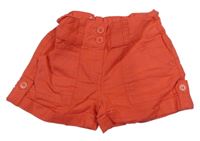 Korálové ľanové kraťasy Next