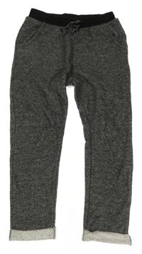 Sivo-čierne melírované tepláky Lupilu