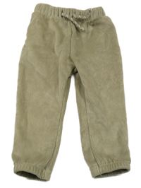 Béžové rebrované zamatové tepláky C&A