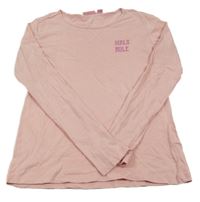 Svetloružové tričko s nápisom Alive