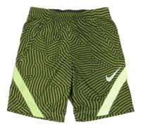 Nové - Khaki-zelené vzorované sportovní kraťasy Nike