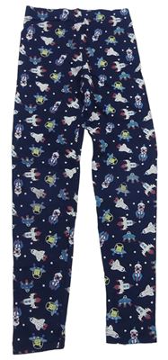 Tmavomodré pyžamové nohavice s raketami C&A