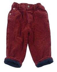 Červené menšestrové podšité nohavice M&Co.