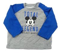 Sivo-modrá mikina s Mickeym Disney