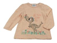 Broskvové tričko s dinosaurom Topolino