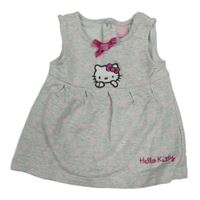 Šedé melírované teplákové šaty s Kitty Sanrio