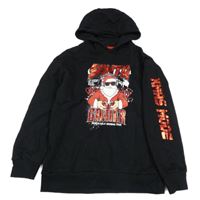 Čierna mikina so Santou a kapucňou Primark