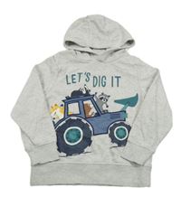 Sivá mikina so zvieratkami a kapucňou C&A