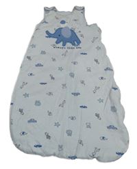 Světlemodrý zateplený spací pytel se zvířátky Nutmeg 