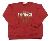 Červená mikina s nápisem Digidik