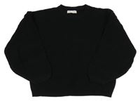 Čierny crop sveter Shein