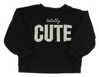 Čierna oversize mikina s nápisom River Island