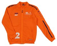 Neónově oranžová futbalová funkčná prepínaci mikina s nápismi Jako