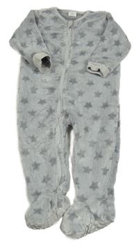 Šedý plyšový overal s hvězdičkami Next