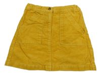 Okrová menšestrová sukňa H&M