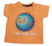 Oranžové tričko s rybkou DopoDopo 