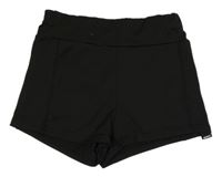 Čierne športové legínové kraťasy Shein