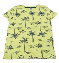 Žlté tričko s palmami Little kids