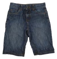 Tmavomodré riflové straight kraťasy 