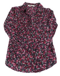 Černá květinová halenka H&M