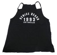 Čierny crop top s nápisom H&M