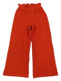 Červené vzorované culottes nohavice